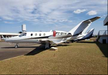 Aeronave Cessna Aircraft, prefixo PT-STK (Reprodução/Polícia Cívil de Goiás)