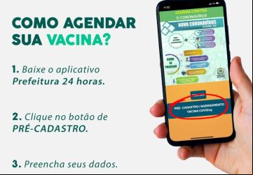 e o #ImunizaGyn e faça seu agendamento de vacinação via aplicativo (Reprodução / Secom Goiânia)
