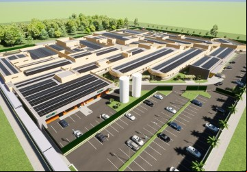 Maquete do Hospital Estadual de Águas Lindas, que beneficiará todo o Entorno do DF, com investimentos de R$ 87,2 milhões, recurso já empenhado, mais um avanço na política de regionalização da saúde pr