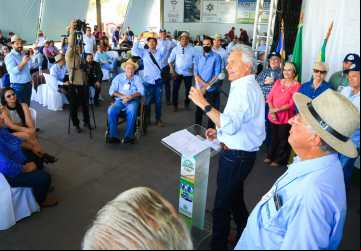Governador Ronaldo Caiado durante a primeira edição da Feira Agropecuária de Britânia (Agropec)