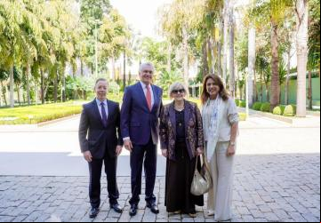 Governador Ronaldo Caiado recepciona presidente do Supremo Tribunal Federal (STF), ministra Rosa Weber no Palácio das Esmeraldas