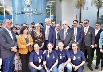 Governador Ronaldo Caiado e ministra da Saúde, Nísia Trindade, durante inauguração do Instituto Teia Agir - Ronaldo Ramos Caiado Filho, em Goiânia