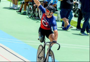 Victor Luise Herling, durante competição de paraciclismo: para ele, apoio do Pró-Atleta é fundamental