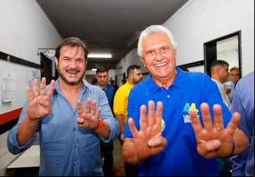 O governador Ronaldo Caiado e Antônio Rueda, presidente nacional do União Brasil