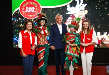 Governador Ronaldo Caiado e primeira-dama Gracinha Caiado iniciam contagem regressiva: falta um mês para a abertura do Natal do Bem 2024