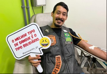Voluntários do Hemocentro Coordenador de Goiânia, durante o solidário gesto de doação de sangue do ano ado, que reflete o sentimento de milhares de doadores