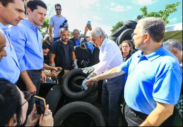 Vice-governador Daniel Vilela participa de lançamento de mutirão contra dengue; iniciativa reúne equipes do Governo de Goiás e prefeituras de Goiânia e Aparecida. 