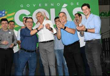 Governador Ronaldo Caiado, acompanhado de auxiliares, realiza visita e inauguração das novas instalações do terminal Novo Mundo, em Goiânia