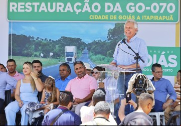 Ronaldo Caiado entrega restauração da GO-070 e destaca que se trata uma das fronteiras com maior capacidade de crescimento na área da agricultura e pecuária